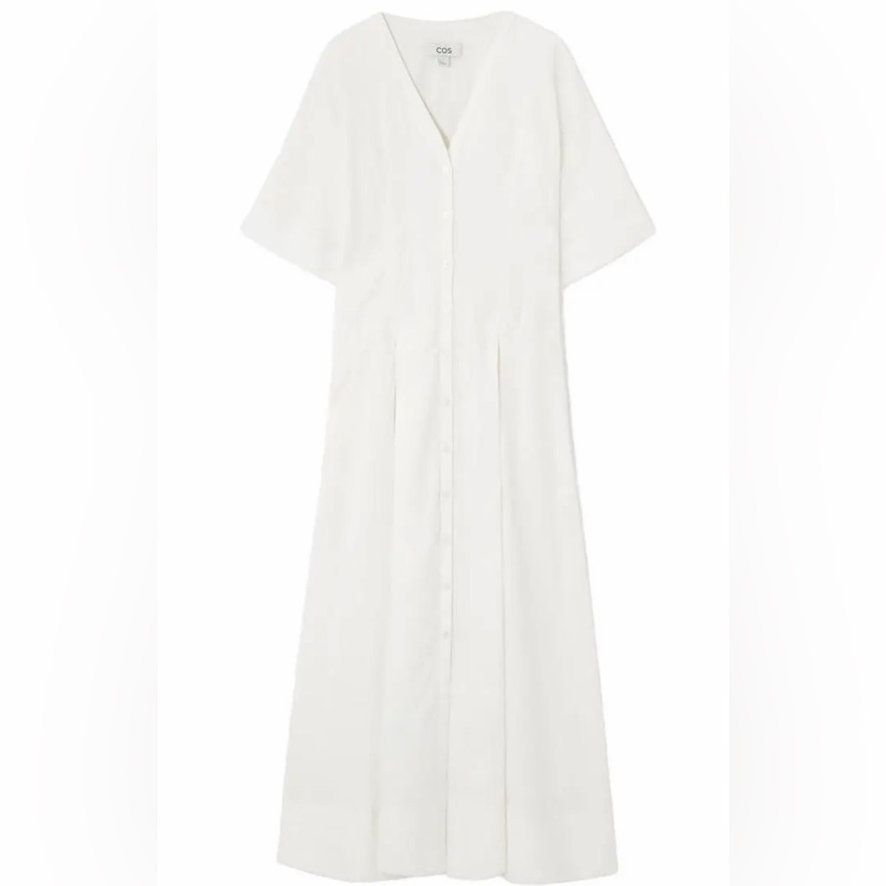 NWT COS Linen Blend Button Up Dress
